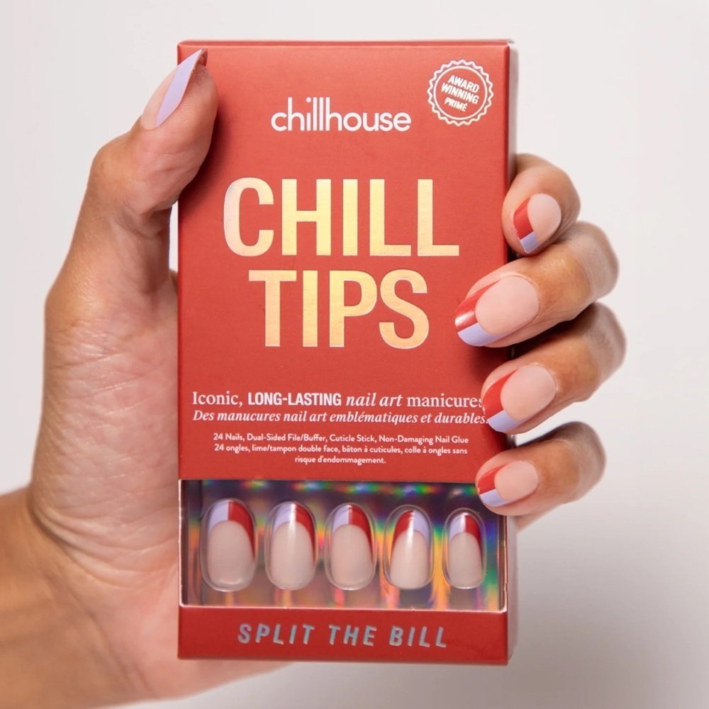 NWT Chill Tips Reusable Press-On Manicure Kit
